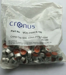 CRONUS VCA-1103CS-100 CRIMP CAB SEAL 11MM PTFE/RUBBER PK 100(R4S9.6B3) - Imagen 1 de 1