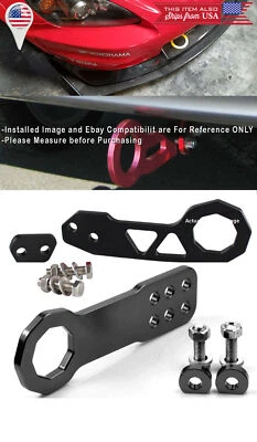 Комплект буксировочных крюков для переднего заднего бампера в нормандском стиле алюминиевый черный для Mercedes Smart - Изображение 1 из 4