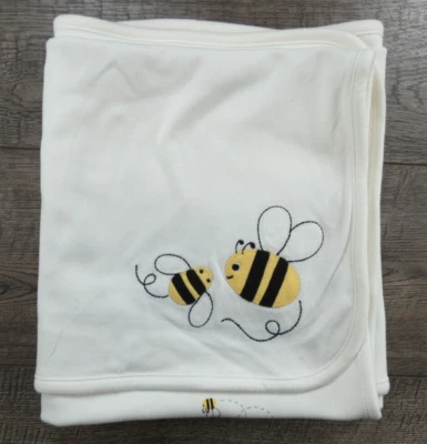 Baby Girl Boy New Gymboree White Bee December Newborn Essentials Baby Blanket - Image 1 of 3