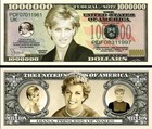 Princess Diana Million Dollar Bill Play Funny Money Novelty Note + FREE SLEEVE