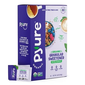 Pyure Pacchetti di Stevia Biologica | Pacchetti di Zucchero Granulato - Sostituto dello Zucchero Bianco - Foto 1 di 6