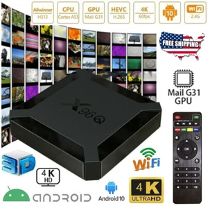 2024 Android 10.0 TV Box X96Q Quad Core HD 4K Mini Media Stream Player Dual WiFi - Picture 1 of 14