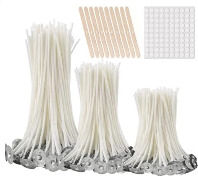 buluker300Pcs Functional Smokeless Candle Wicks,100pcs Wicks Sticker, Pre...  - Image 1 of 4