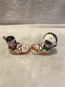 VINTAGE Indian Boy and Girl in Moccasins - Picture 1 of 4