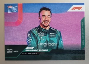2023 Topps Now F1 #6 Fernando Alonso 100TH Career Podium Aston Martin Formula 1 - Picture 1 of 2