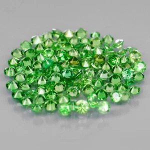 1.80 mm 35 pcs Round  AAA Fire Natural Green Tsavorite Garnet (VVS Clarity - Picture 1 of 2