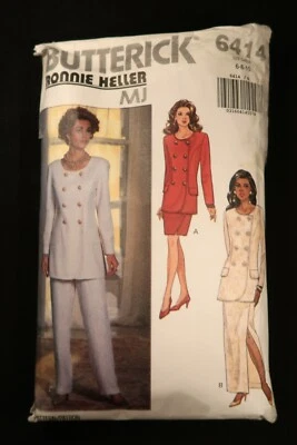 Butterick 6414 Misses Top, Skirt, Pants Ronnie Heller 1992 Pattern sz 6-8-10 Cut - Image 1 of 3