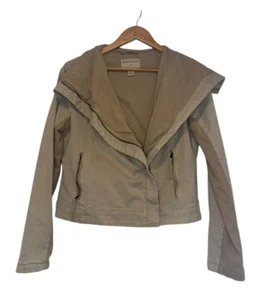 Chaqueta de Moto ANTHROPOLOGIE Marakesh Recortada Drapeada Cuello Infantería Talla S - Imagen 1 de 10