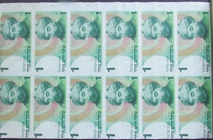 Israele 1986 12 foglio non tagliato 1 nuovo shekel (AU) condizione P-051A - Foto 1 di 5