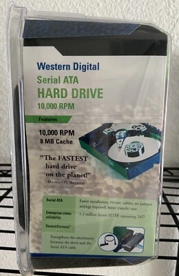 Western Digital WD740GDRTL WD Raptor 74GB SATA HARD DRIVE 10K RPM **New in PKG - Image 1 of 4