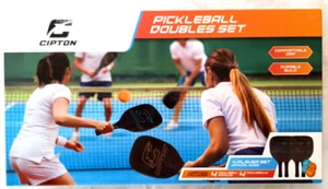 Pickleball Doubles Set 4 Rackets And 4 Balls By Cipton NEW IN BOX - Picture 1 of 4