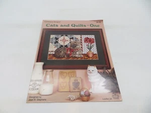 Cross Stitch Pattern CATS and QUILTS - ONE Leaflet 28 Canterbury Designs 1991 - - Picture 1 of 5
