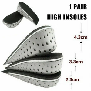 Women Men Invisible Height Increase Insoles Heel Lift Taller Shoe Inserts Pad US - Picture 1 of 13