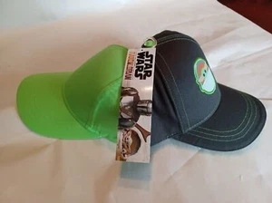 Star Wars Baby Yoda GROGU Toddler 2 Pk Baseball Hats Lime Green Black - Picture 1 of 5