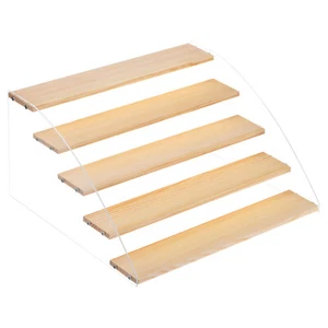 Wood Display Stand Tiered Wooden Cupcake Stand 5 Tier Acrylic Display Stand - Picture 1 of 5