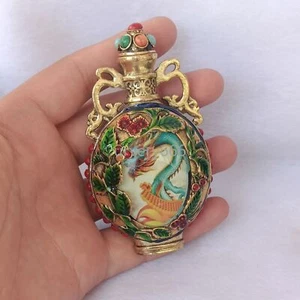 antique chinese snuff bottle collection Inlaid Painted noctilucent - Picture 1 of 8