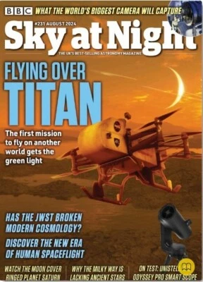 Revista BBC Sky at Night edición agosto 2024/FLYING OVER TITAN Foto 1 de 3