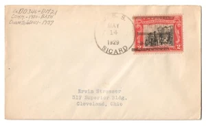 USS SICARD DD-346 • 1929 Navy Naval Cover • "GHEFOO" (CHEFOO) CHINA Ship Cancel - Bild 1 von 1