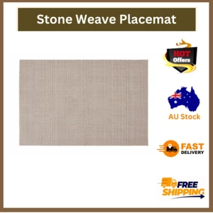 Beige Rectangular Dining Placemat Dinner Table Mat Table Setting Mat NEW - Picture 1 of 3