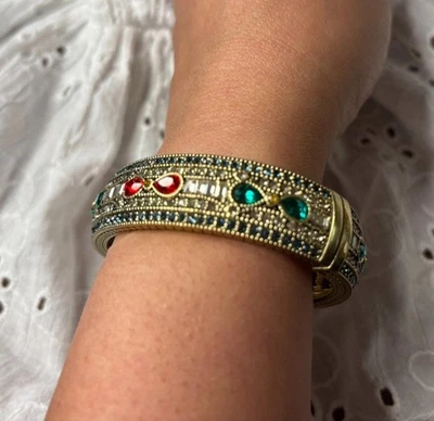 Brazalete de cristal HEIDI DAUS Age of Elegance pieza llamativa de esmeralda Foto 1 de 4