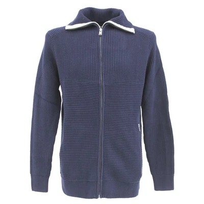  TOM TAILOR Herren dicke Outdoor Strickjacke Stehkragen marineblau 33188 - Bild 1 von 2