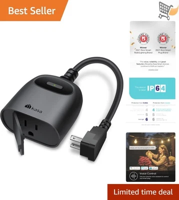 Enchufe Inteligente Exterior Wi-Fi Resistente a la Intemperie 15A/1875W Compatible Alexa Foto 1 de 4