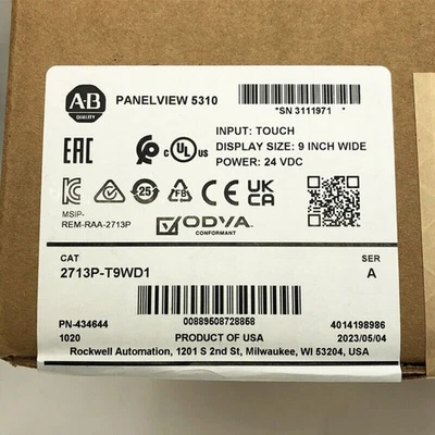 2713P-T9WD1 New Allen-Bradley AB PanelView 5310 Graphic Terminal 2713PT9WD1 - Image 1 of 4
