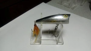 REBEL, VINGAGE, "POPPER", 2 1/4", SILV/BLK BACK, WHITE BELLY, RED FACE,FAIR COND - Picture 1 of 4