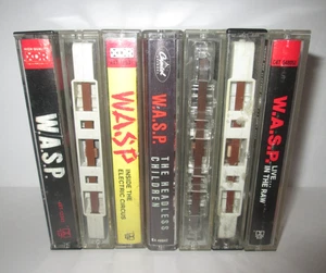 W.A.S.P. Cassette Lot (7) Self Titled - Headless Children - Electric Circus -Raw - Picture 1 of 10