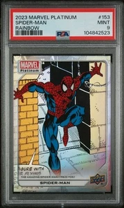 2023 UPPER DECK MARVEL PLATINUM RAINBOW #153 SPIDER-MAN PSA 9 - Picture 1 of 1