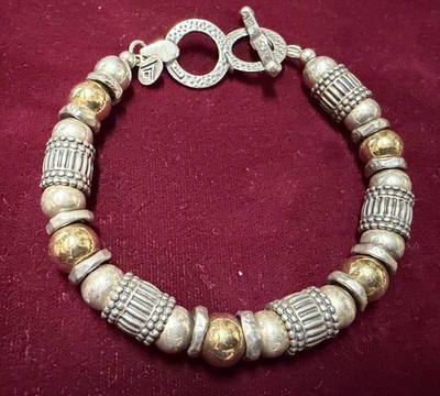 Pulsera SILPADA 8" - 8,5" 35,5 GRAMOS cuentas rellenas de oro y ley Foto 1 de 4