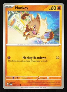 Mankey 045/091 Regular Near Mint Pokemon TCG S&V Paldean Fates PAF - Picture 1 of 1
