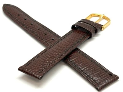 Correa de reloj OEM GENUINA FENDI grano de lagarto marrón mate 16 mm/14 mm NUEVA Foto 1 de 3