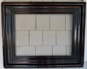 Vintage SCHWARZLACK Holz RAHMEN 16" x 21", Ogee - Druck, Gemälde, Bild - Bild 1 von 11