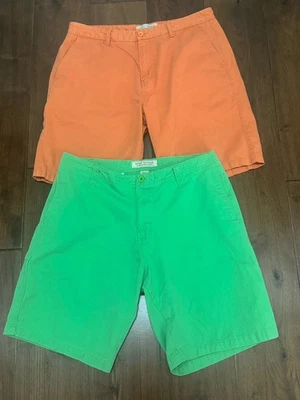 Island Republic Men's 36 Lightweight Cargo Casual Shorts Lot of 2 Orange Green - Image 1 of 4