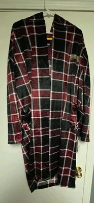 Bata a cuadros con capucha mediana Dogg Supply roja negra diseño Snoop Dogg nueva con etiquetas Foto 1 de 4