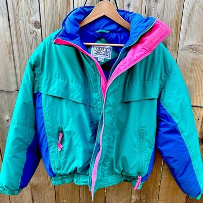 Vintage Levi’s Jacket - Puffer Y2K Retro Color Block Size Medium  - Image 1 of 4