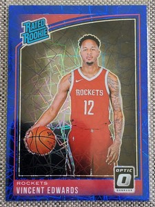 VINCENT EDWARDS 2018-19 Donruss Optic Blue Velocity ROOKIE Basketball Card #165