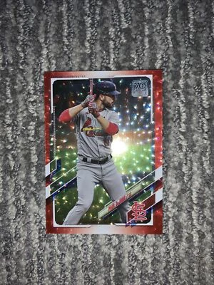 2021 Topps Series 1 PAUL DEJONG Red Foil Speckle 148/199 Cardinals #102 - Image 1 of 3