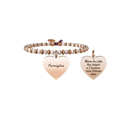 Bracciale Donna KIDULT FAMILY 731422 Acciaio Rosè Cuore Famiglia F.P. - Immagine 1 di 2