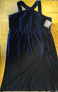 Ava And Viv Women's Plus Size 1X Black Sleeveless Dress Sundress Soft Stretchy - Picture 1 of 8