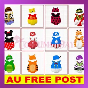 Boys Girls Baby Romper Animal Cartoon Costume Bodysuit Outfit Jumpsuit Set Hat - Picture 1 of 68