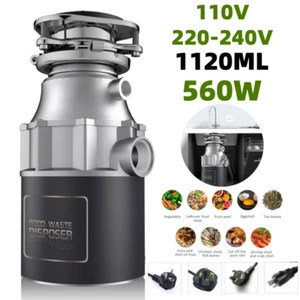 1120ML 560W Garbage Crusher Home Disposer Disposal Kitchen Food Waste Processor - Picture 1 of 21