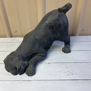 Verbeugung Hund Türstopper schwarz Vintage 14,5" lang - Bild 1 von 10