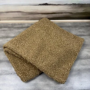 Pottery Barn Cozy Teddy Throw Pillow Cover 30”x30” Tobacco NWOT - Picture 1 of 6