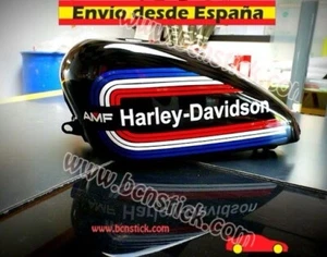 Vinilos Adhesivas Laterales Decal Motorcycle Harley Davidson AMF Custom Sportser - Imagen 1 de 3