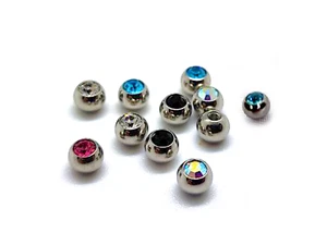 Piezas de repuesto de bola perforadora de titanio, bola de gema roscada suelta cristales de circonita cúbica - Imagen 1 de 11