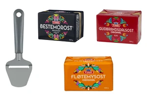 3x Norweger Zinken Brunost Braun Käse Gudbrandsdalsost Fløtemys + Käsehobel - Bild 1 von 1