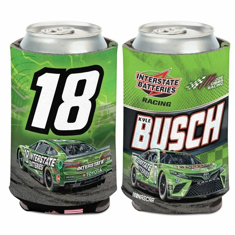 Kyle Busch 2022 Wincraft #18 Interstate Batteries 12oz Can Coolie FREE SHIP! Cover