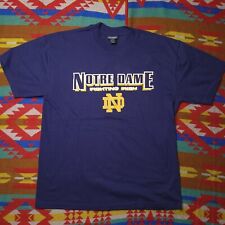 Vintage 90's Notre Dame Fighting Irish Spell out T Shirt PM Men's Sz L NOS